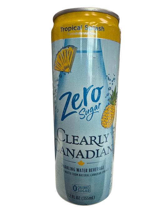 Clearly Canadian Zero Sugar Tropical Splash Flavour 355ML - Canadian Edition