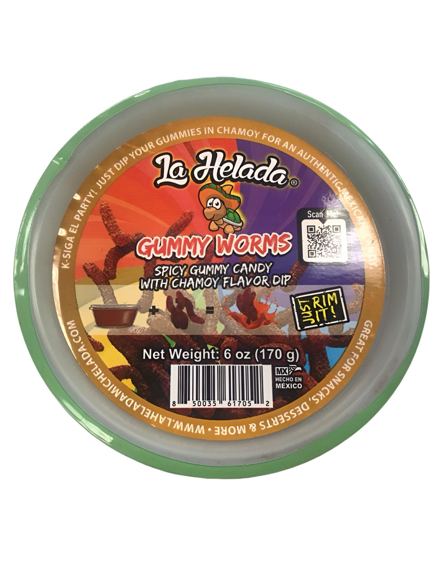 La Helada Spicy Gummy Worms Candy With Chamoy