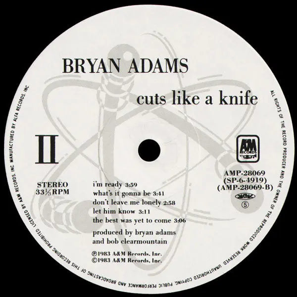 Bryan Adams – Cuts Like A Knife - 1983 Japanese Original!