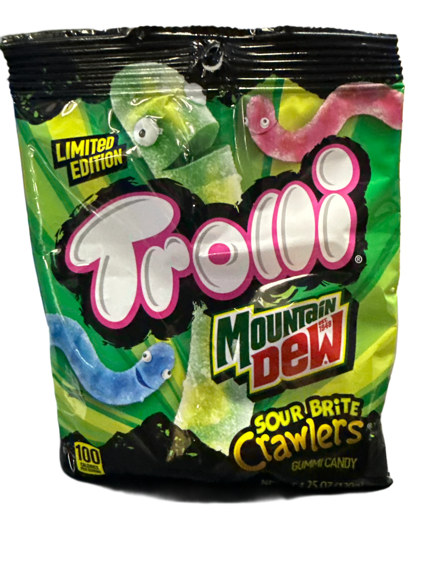 Trolli Limited Edition Mountain Dew Sour Brite Crawlers Gummi Candy 120G - U.S Edition