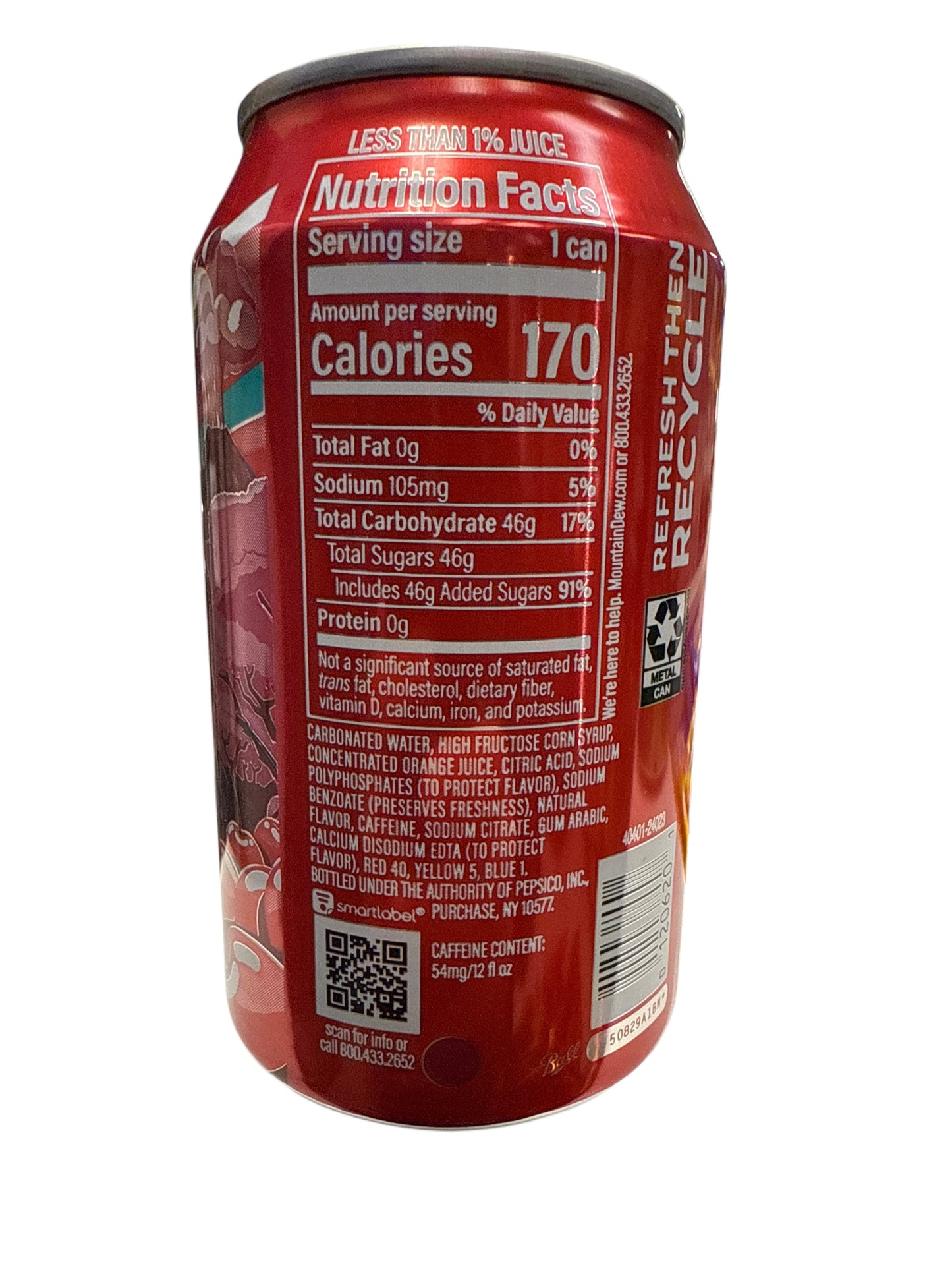 Mountain Dew Code Red Can 355ML