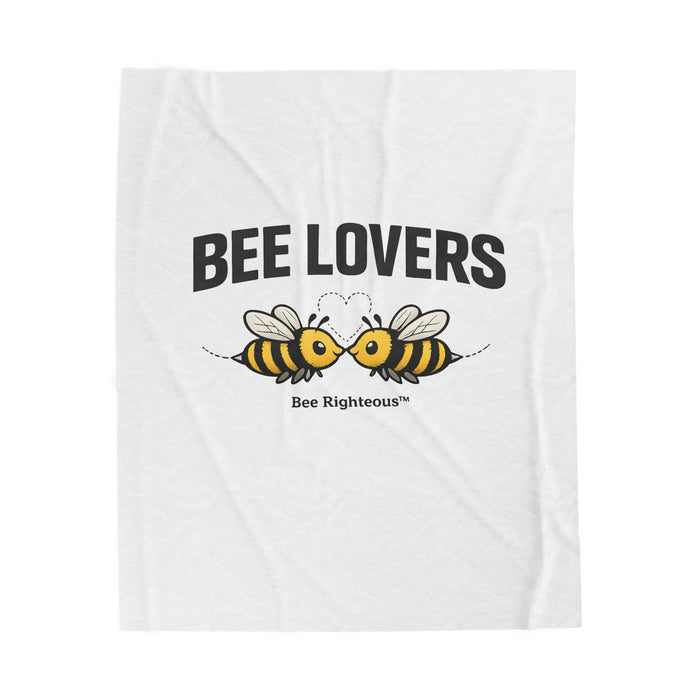 Bee Lovers Velveteen Plush Blanket - Jack Righteous