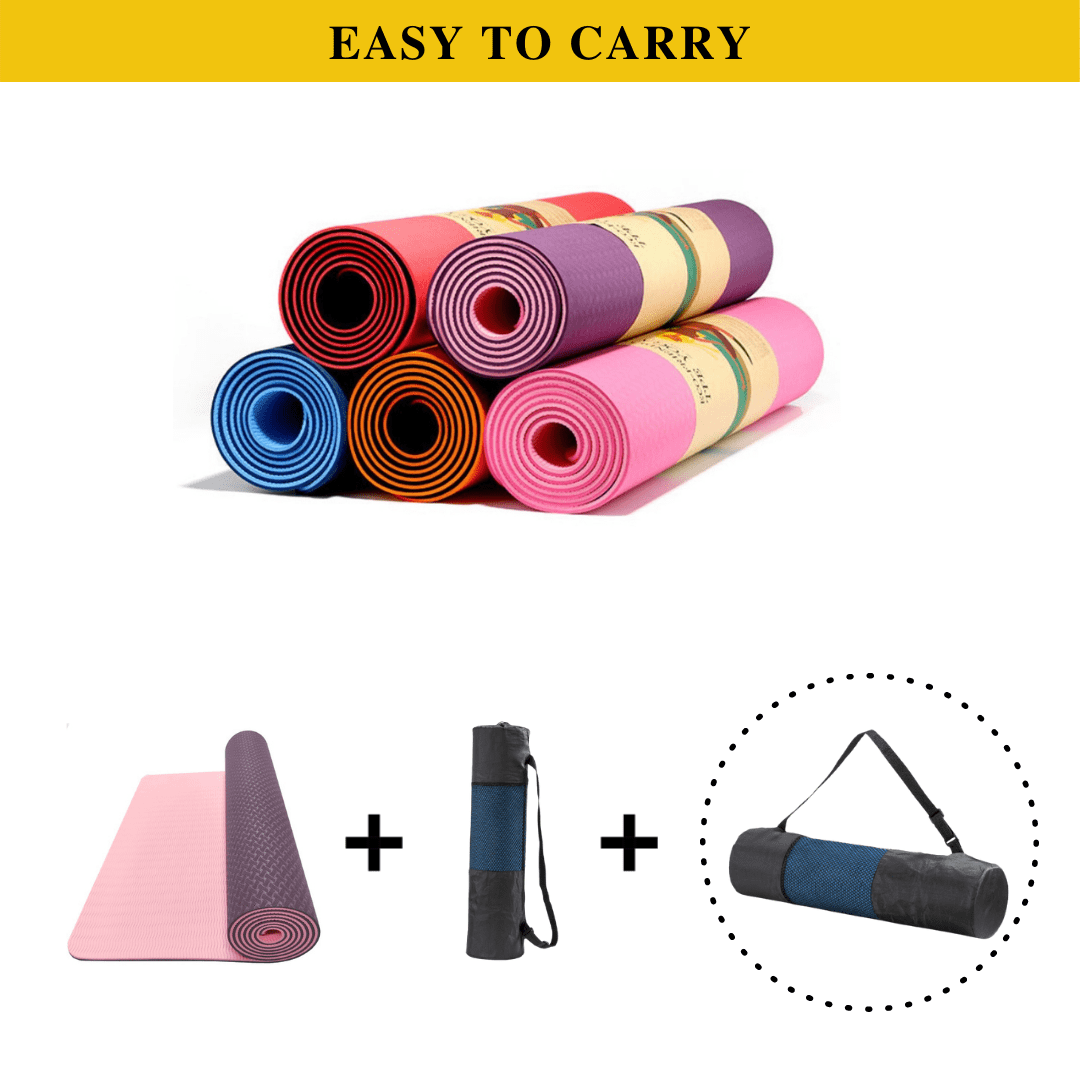 6mm Thick Double Color Anti - Slip TPE Yoga Mat - Jack Righteous