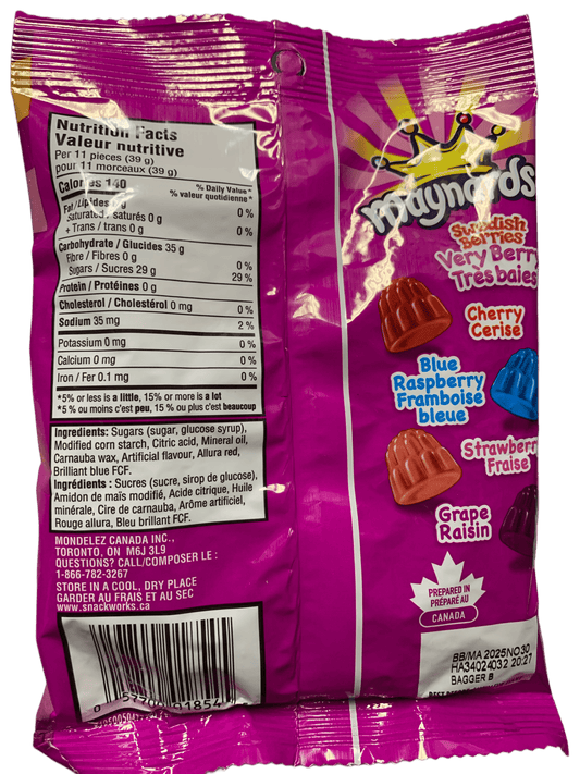 Maynards Swedish Berries Very Berry Flavour 154G - Canadian Edition