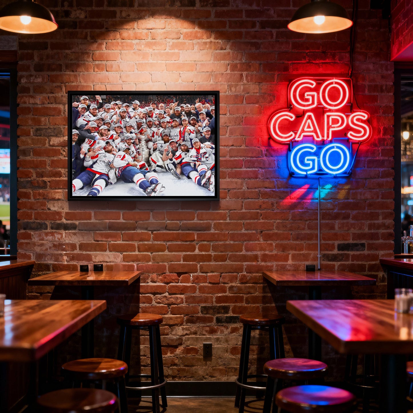 Washington Capitals 20x29 Framed Canvas 2018 Stanley Cup