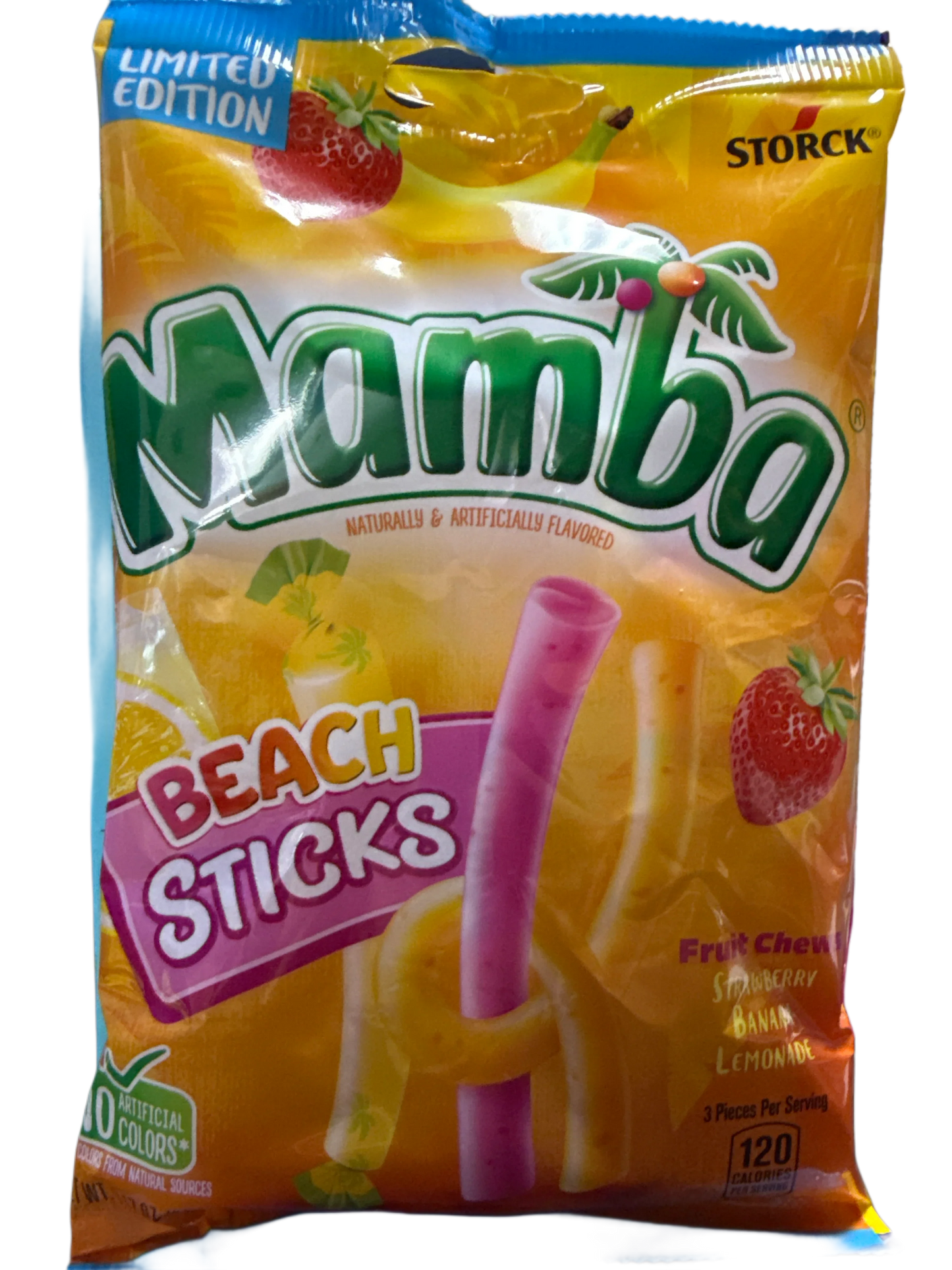 Mamba Beach Sticks Fruit Chews 90G - U.S Edition