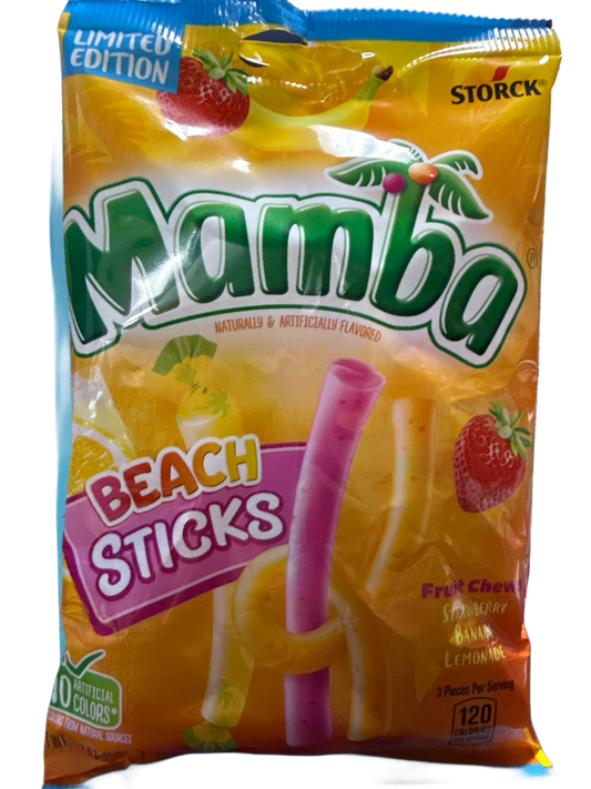 Mamba Beach Sticks Fruit Chews 90G - U.S Edition