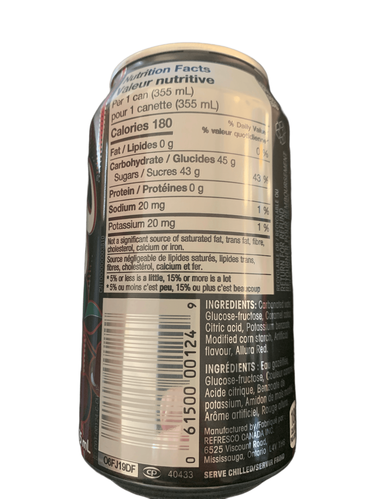 Cott Black Black Cherry Soda 355ML - Canadian Edition