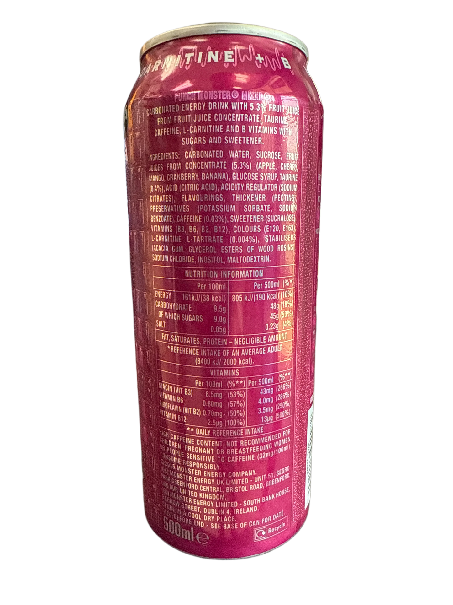 Monster Energy Limited Edition Punch Mixxed 500ML U.K Edition