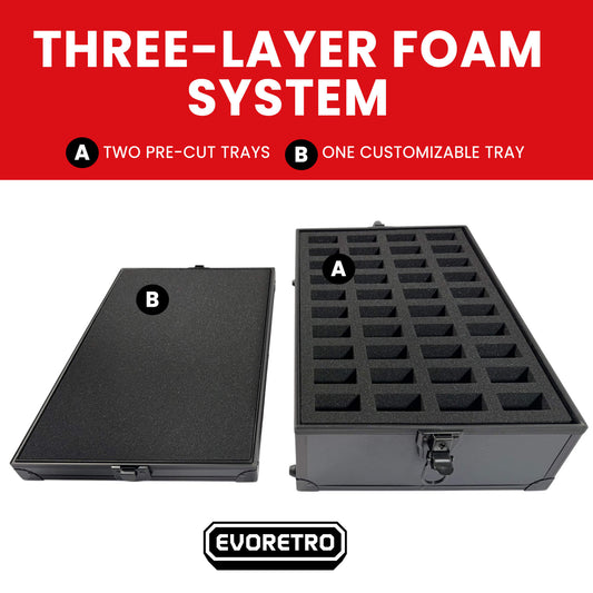 80 - Slot Miniature Storage Case with Customizable Foam - Jack Righteous