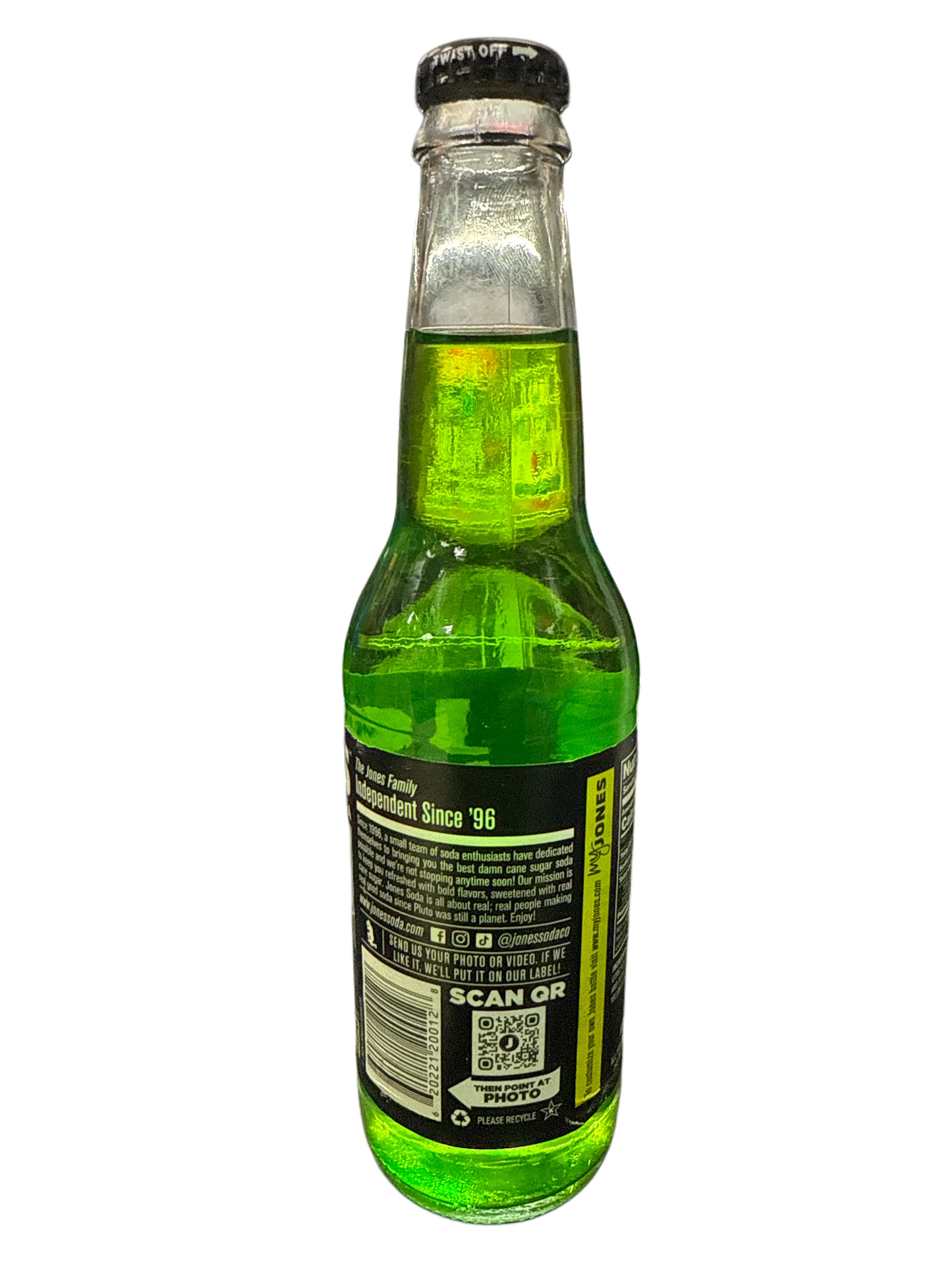 Jones Green Apple Soda Flavoured Glass Bottle 355ML - Canadian Edition