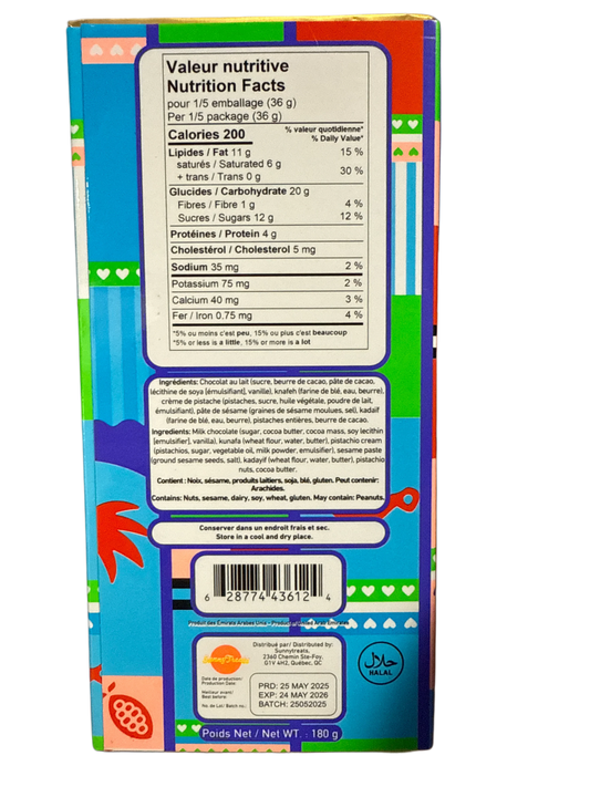 Habibi Dubai Arabic Cotton Candy Chocolate 200G - Dubai Edition