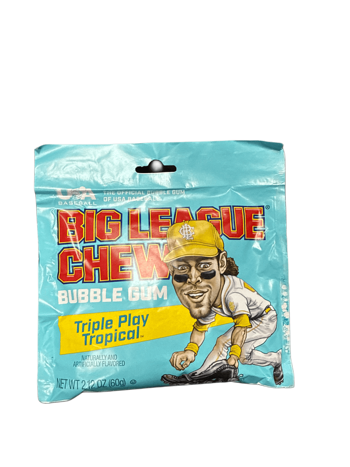 Big League Chew Bubble Gum Triple Play Tropical Flavour 60G - U.S Edition