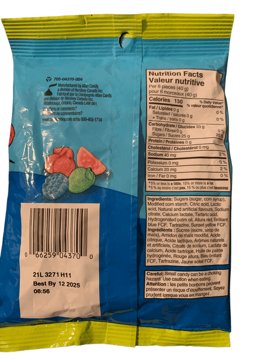 Jolly Rancher Fruity Sours Chewy Candy 182G - Canadian Version