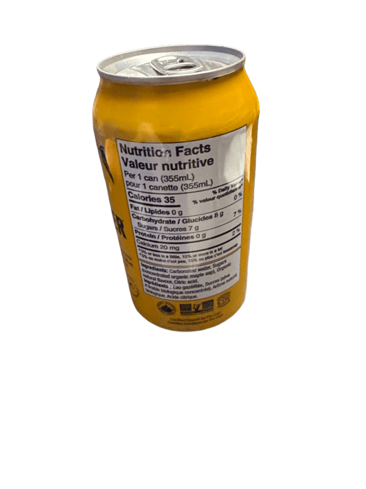 Sap Sucker Orange Sparkling Water Sweetened with Organic Maple Sap 355ML - Canadian Edition