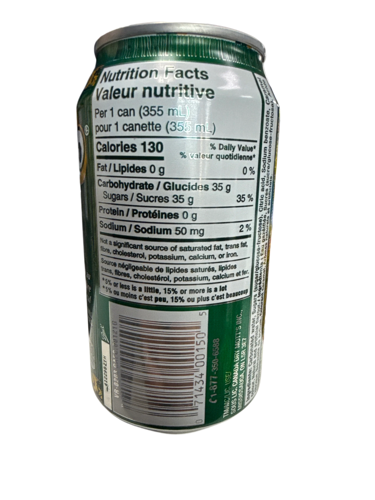 Vernors Original Ginger Soda Can 355ML - Canadian Edition