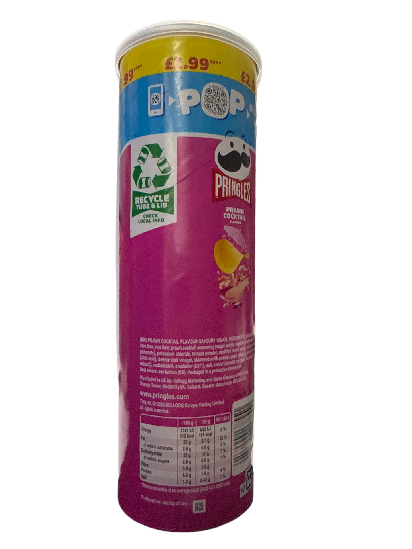 Pringles Prawn Cocktail 165G - U.K Edition