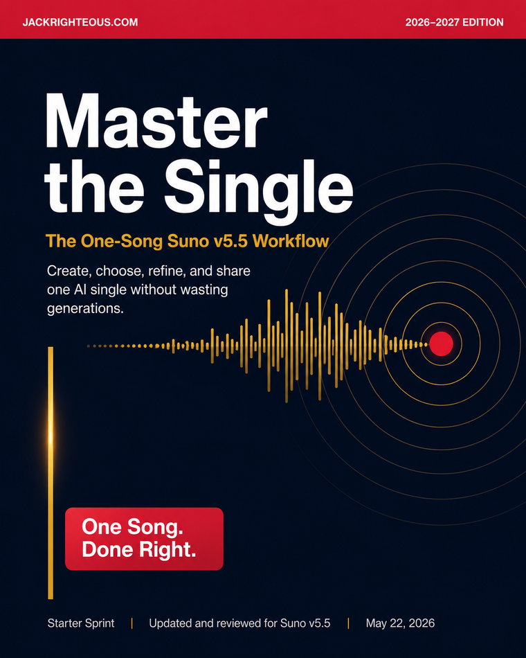 Book cover of 'Master the Single' with sound wave graphic and branding details.