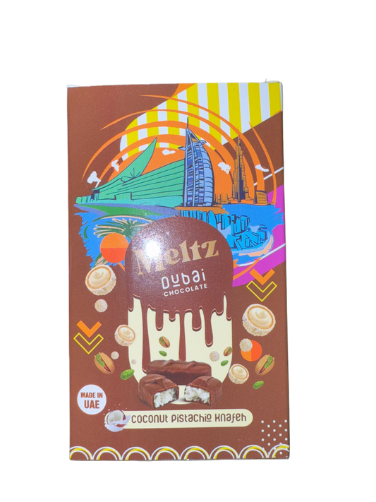 Meltz Dubai Chocolate Coconut Pistachio Knafeh Flavour 75G - Dubai Edition
