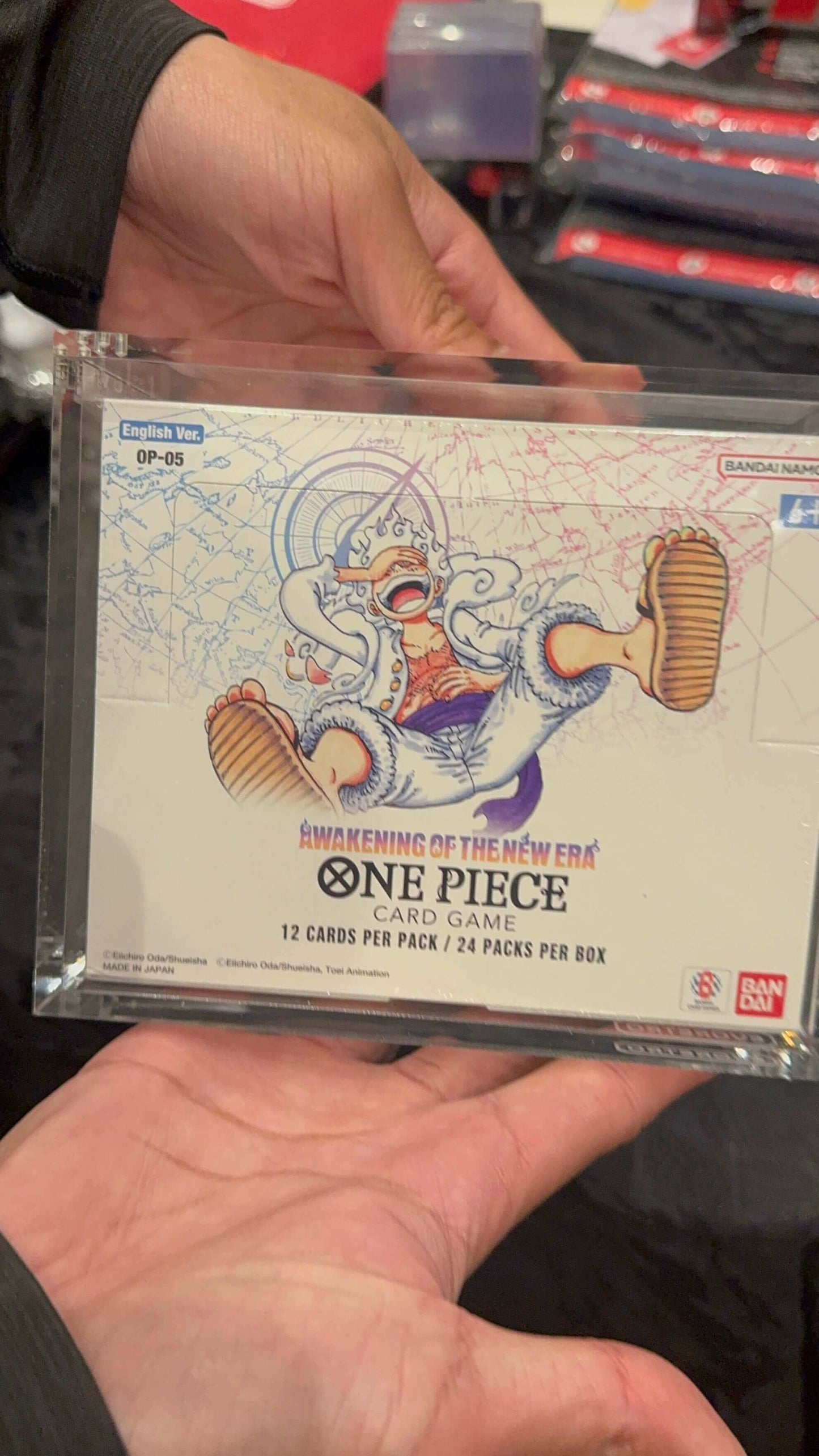 Acrylic Case Display for Bandai One Piece OPP 4-6 TCG Booster Box English Pack of 1