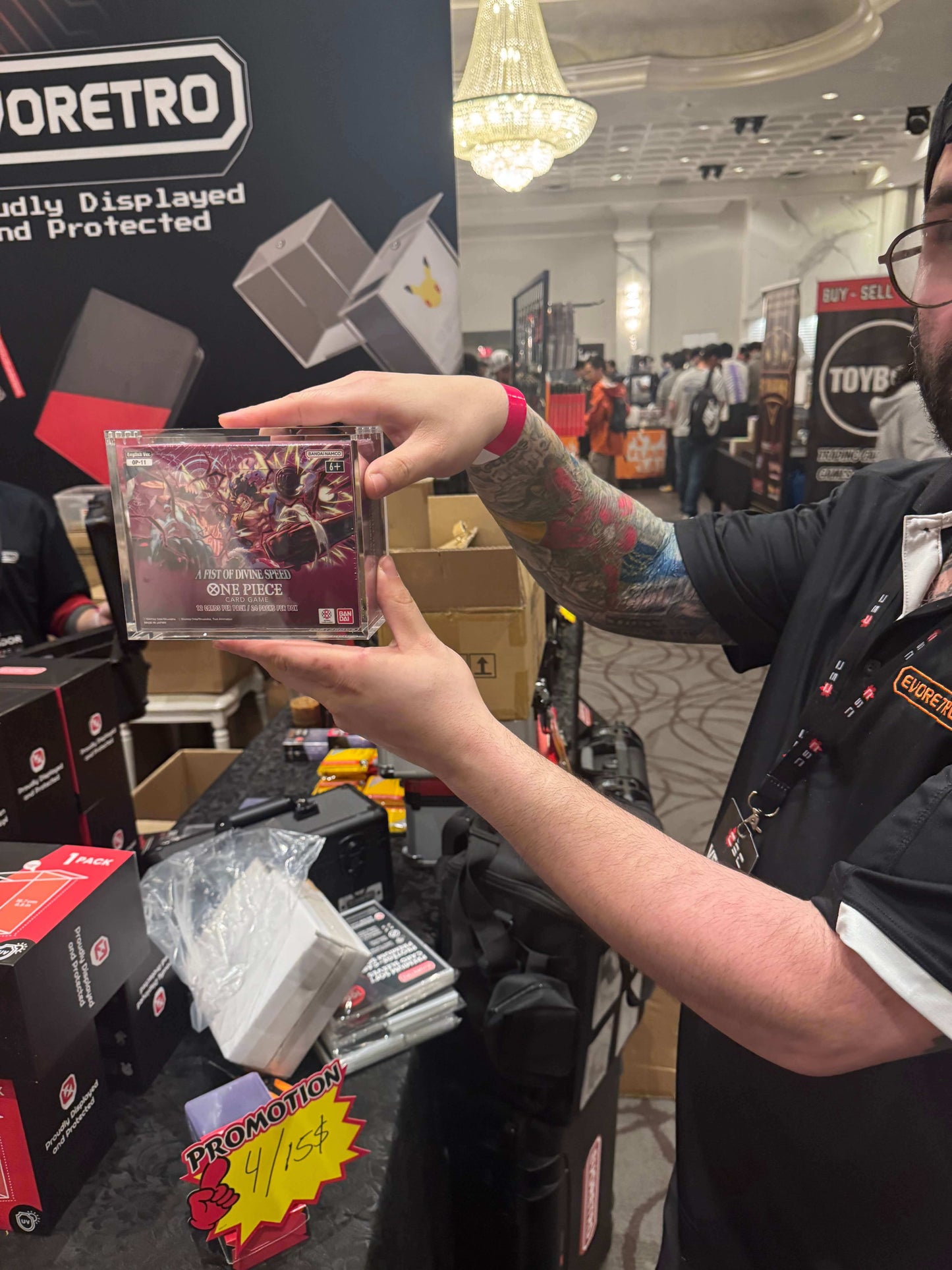 Acrylic Case Display for Bandai One Piece OPP 4-6 TCG Booster Box English Pack of 1