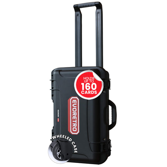 EVORETRO Waterproof Wheeled Card Case - Holds 160 Graded Slabs