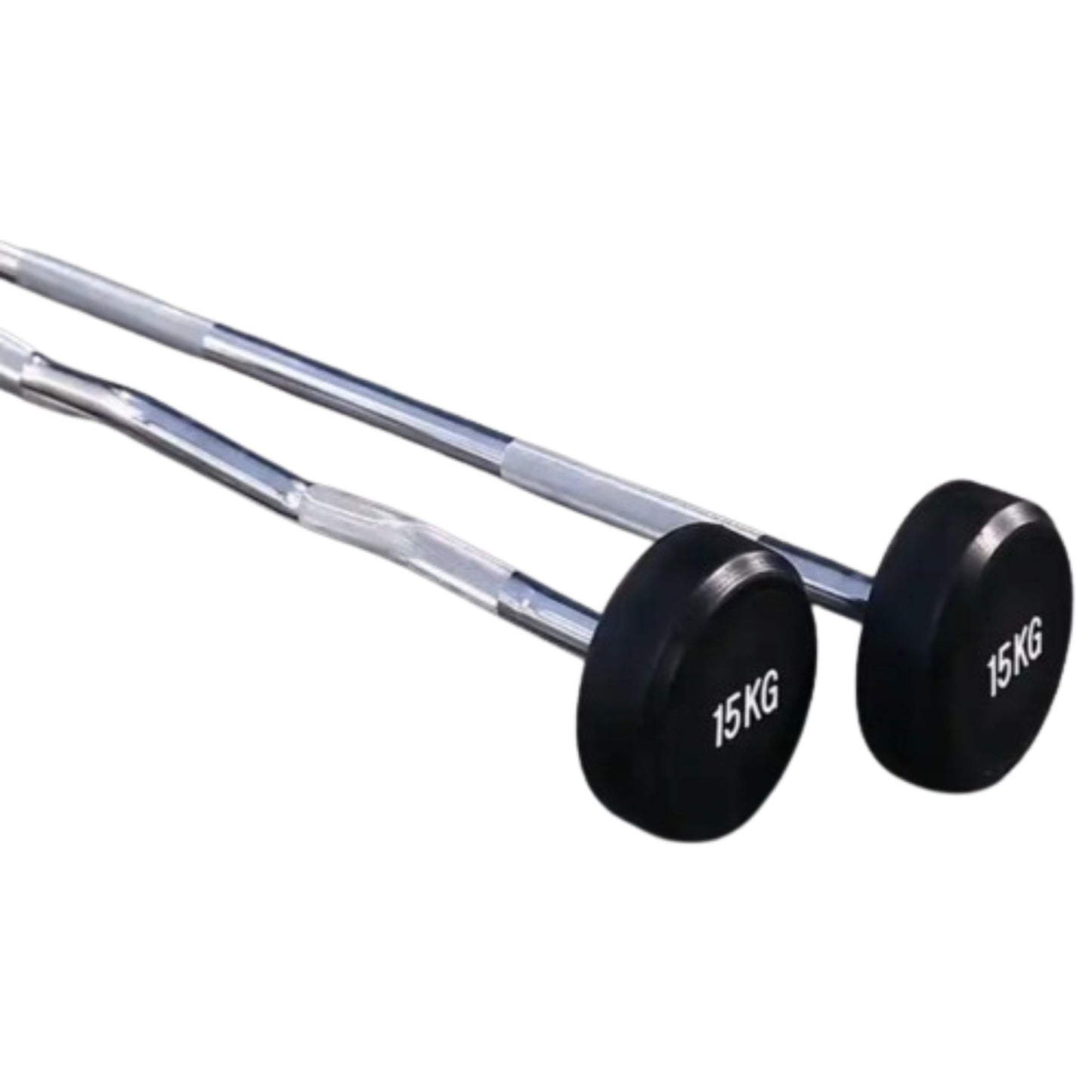 Straight and EZ Curl Fixed Weight Barbell Sets - 20 to 100 LB