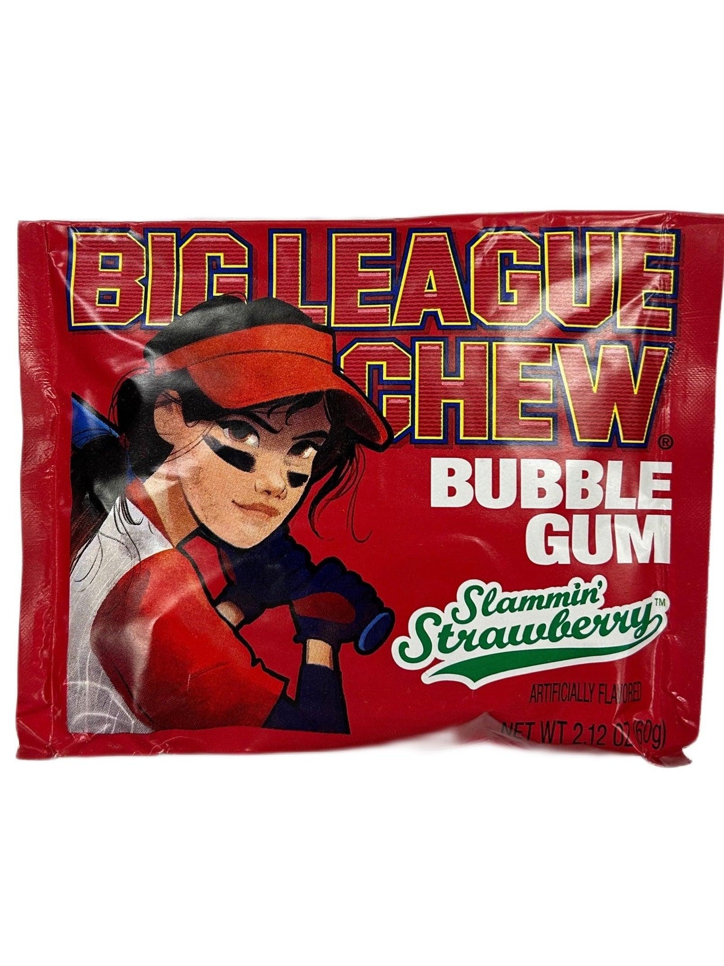 Big League Chew Bubble Gum Strawberry 2.12OZ - Canadian Edition