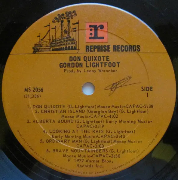 Gordon Lightfoot – Don Quixote - 1972 Original!