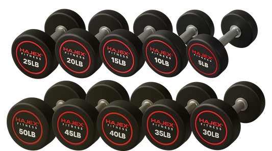 HAJEX Round Dumbbells 5 to 50 LB Set
