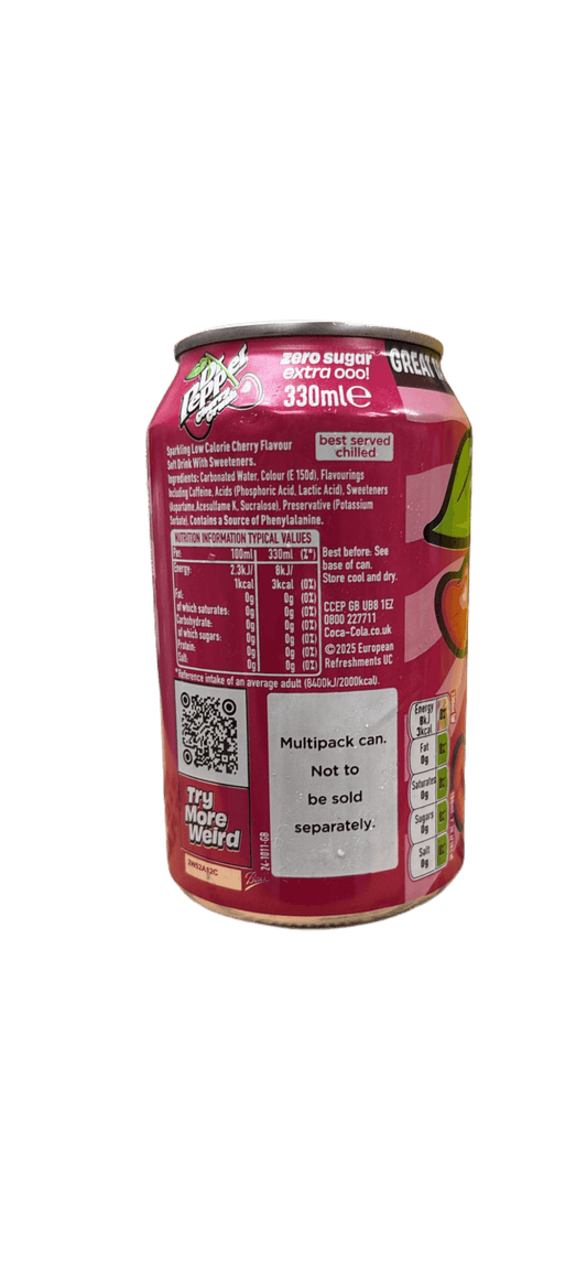Dr. Pepper Cherry Crush Zero Sugar Can 350ML - Limited U.K Edition