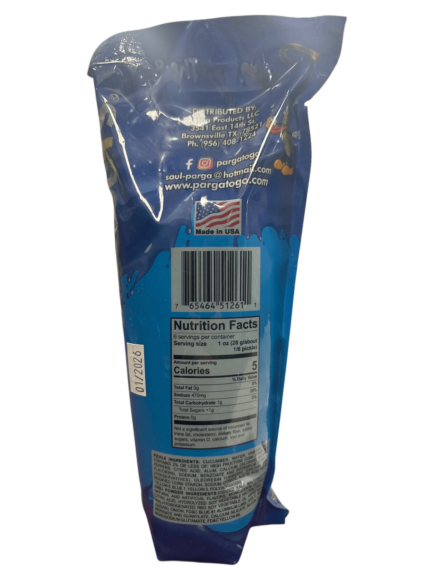 Parga Spicy Blue Fire Dill Pickle - U.S Edition