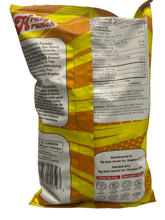 Krazy Krunch Popcorn Butter Salt 75G - Canadian Edition