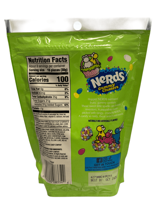 Nerds Gummy Clusters Easter Hoppin Candy Bag 8OZ - U.S Edition