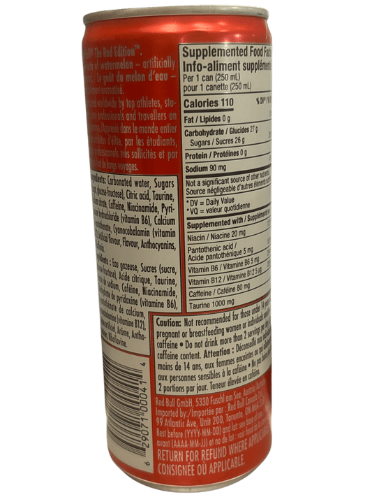Red Bull Watermelon Energy Drink 250ML - Canada Edition