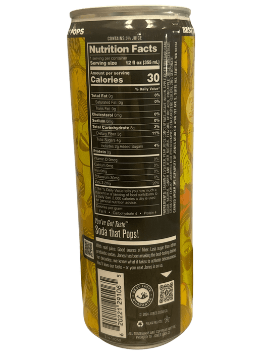 Pop Jones Pineapple Ginger Soda Drink 355ML - Canada Edition