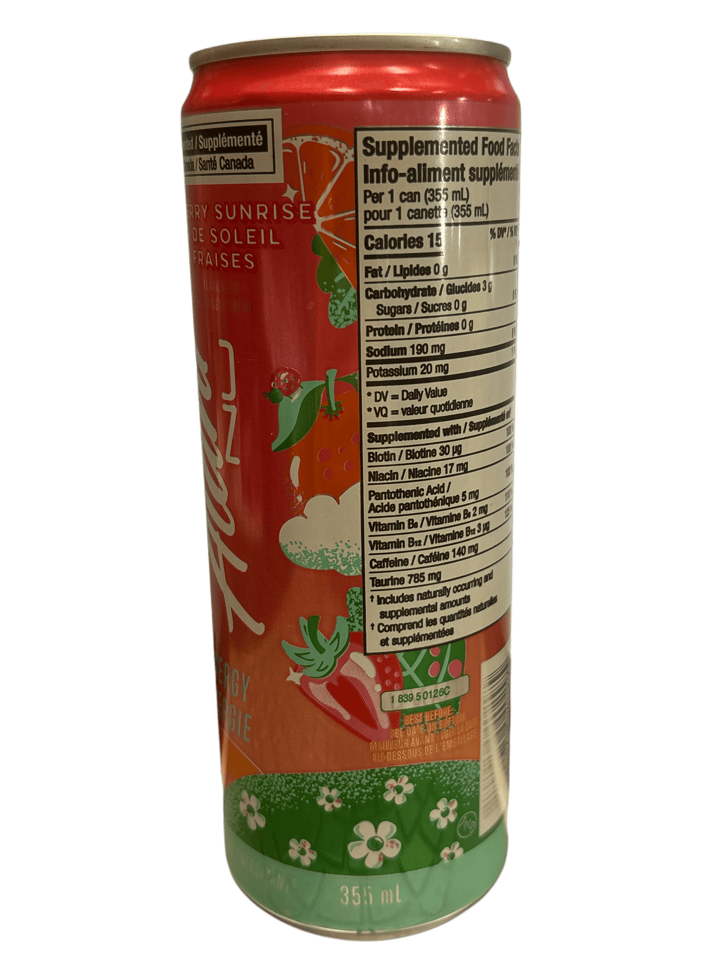 Alani Nu Strawberry Sunrise Energy Drink 355ML - Canadian Edition