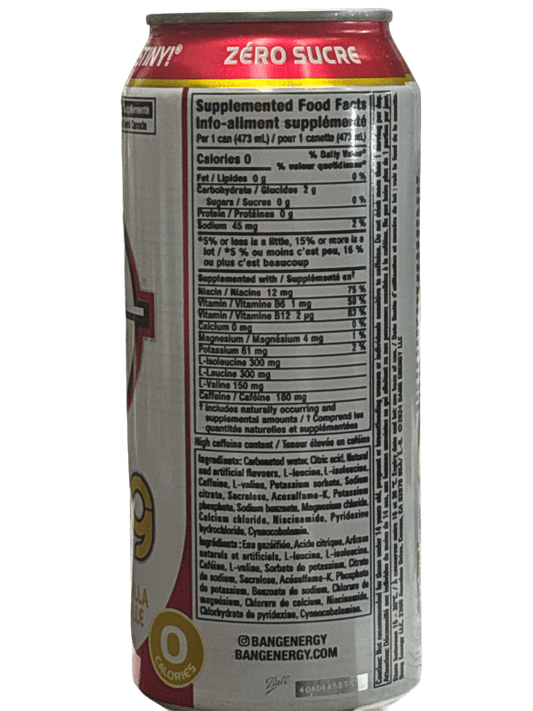 BANG Energy Zero Sugar Black Cherry Drink 473ML - Canada Edition