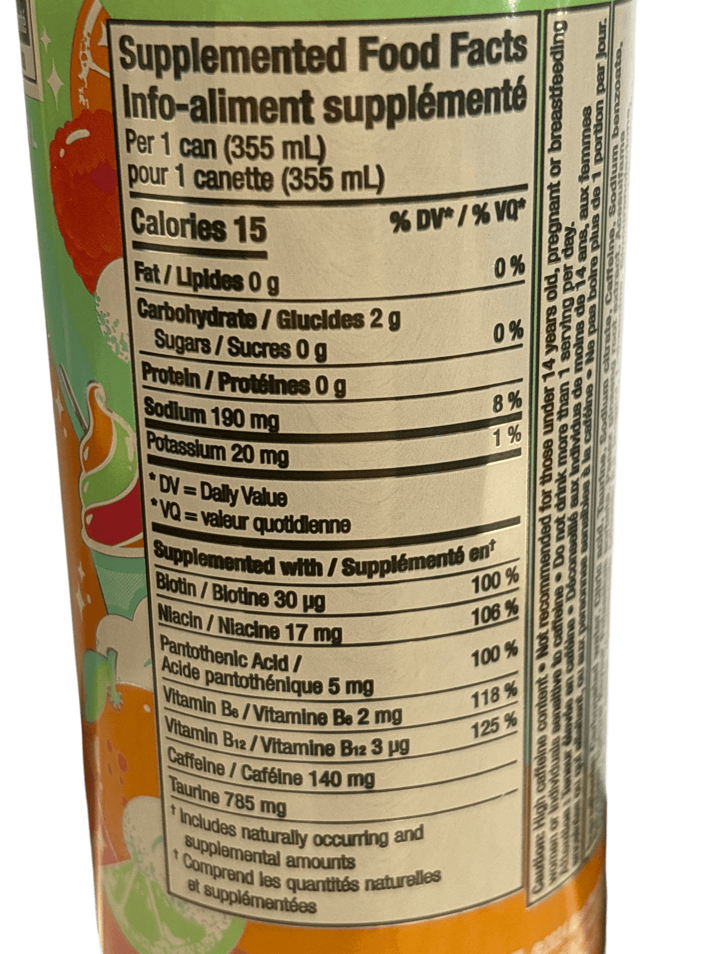 Alani Nu Sherbet Swirl Sorbet Energy Drink 500ML - Canadian Edition