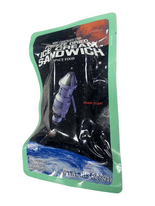 Mint Chocolate Chip Freeze Dried Ice Cream Sandwich Space Food