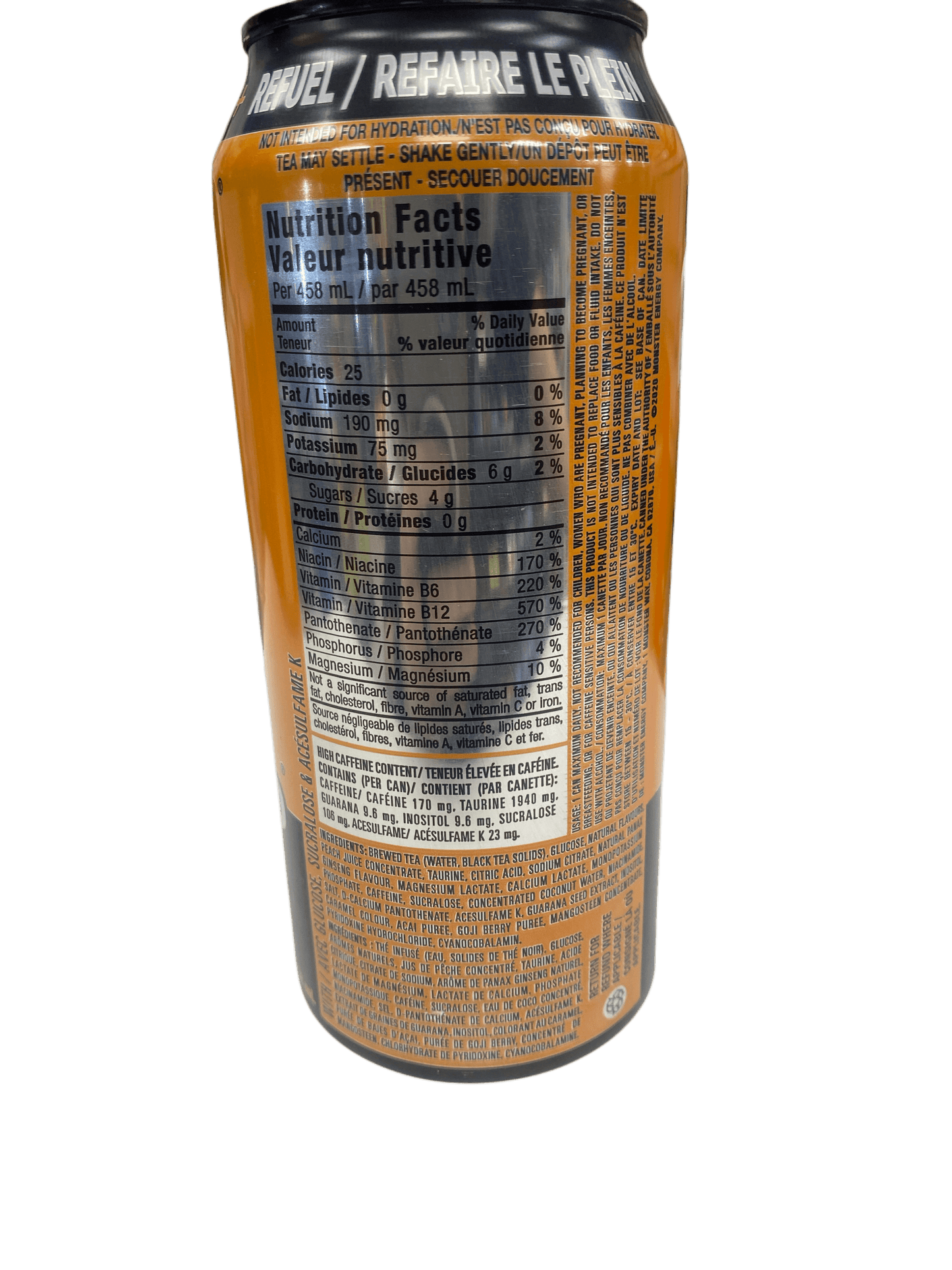 Monster Rehab Peach Tea 473ML - Canadian Edition