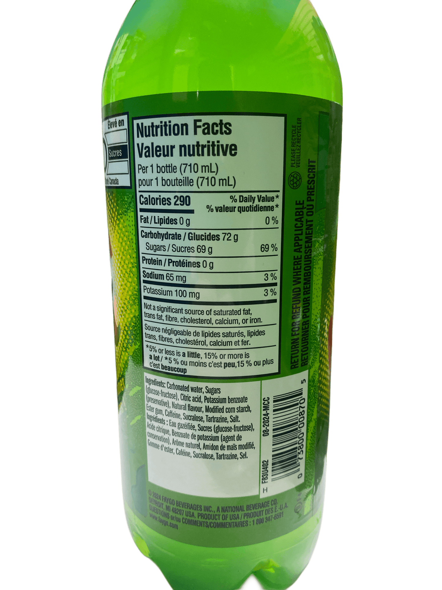 Faygo Moon Mist Drink 710mL - U.S Edition