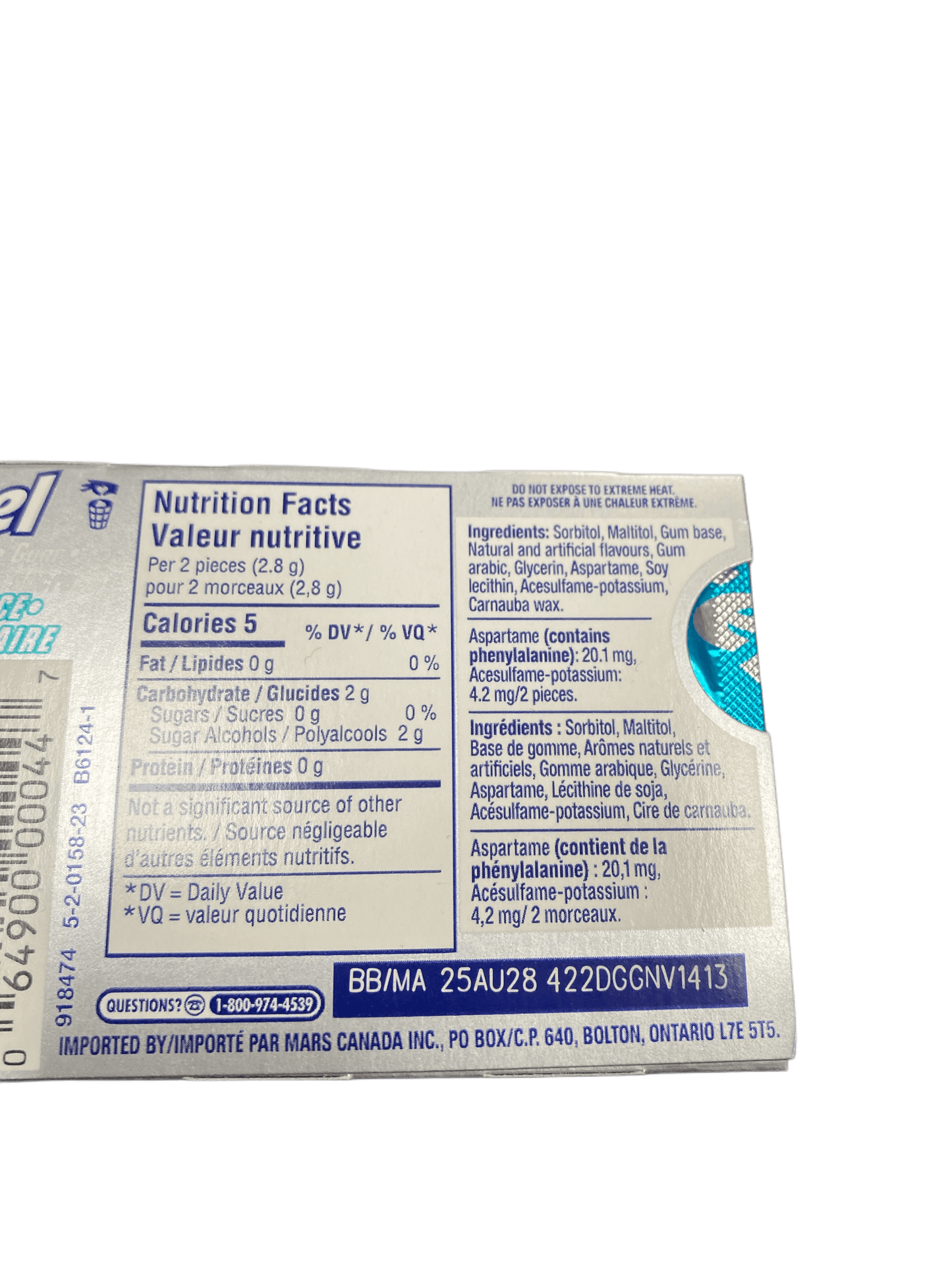 Excel Polar Ice Gum 12 Pieces - Canada Edition