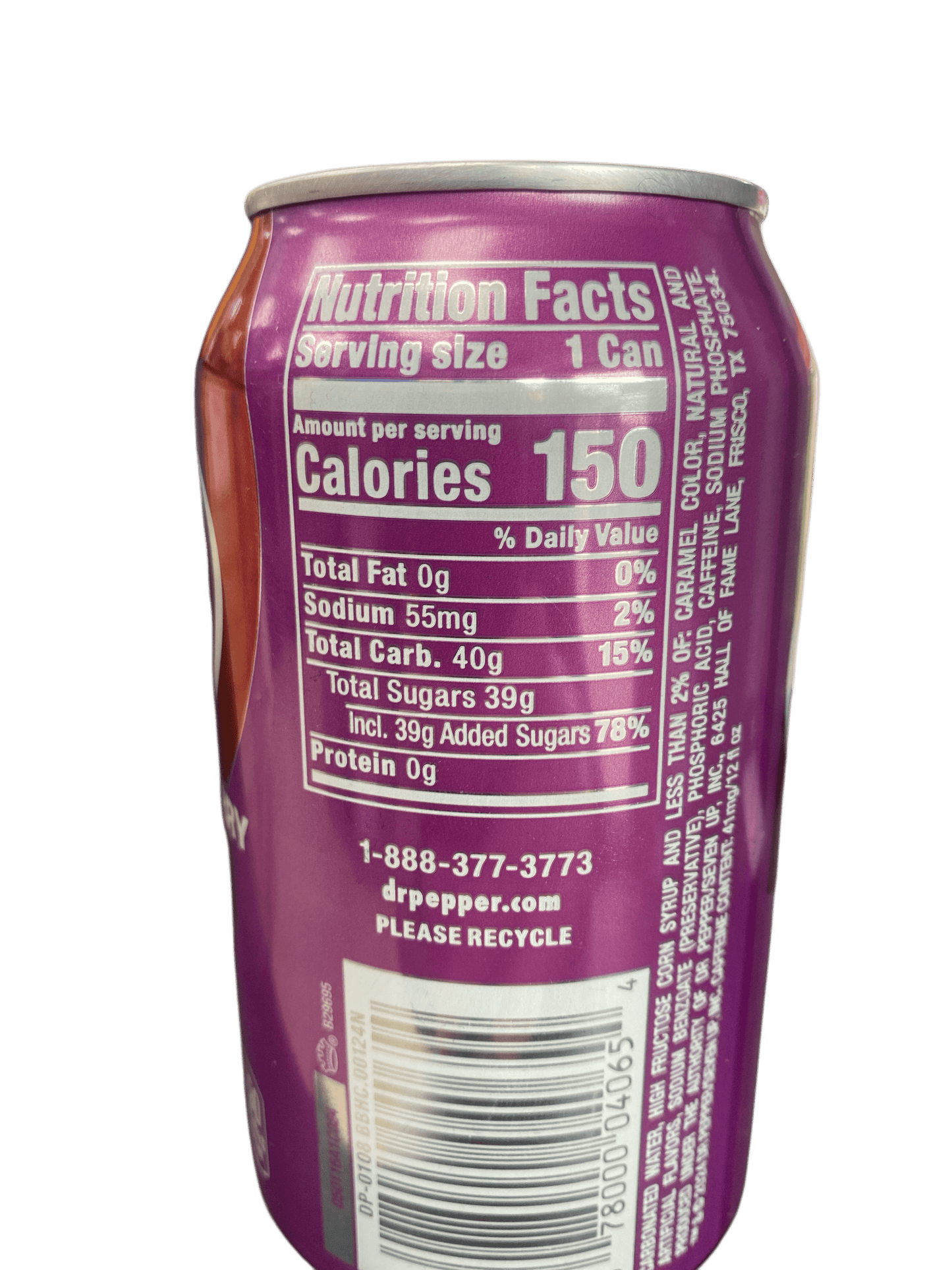 Dr. Pepper Blackberry Soda Can 355ML - U.S Edition