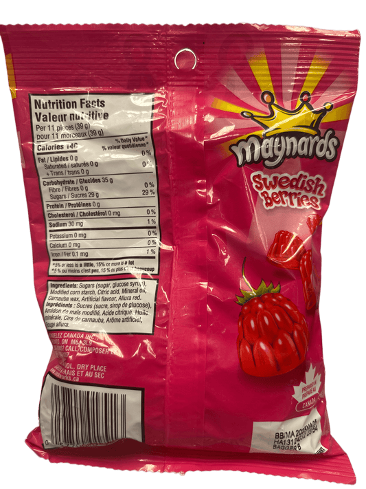 Maynards Swedish Berries 154G - Canadian Edition