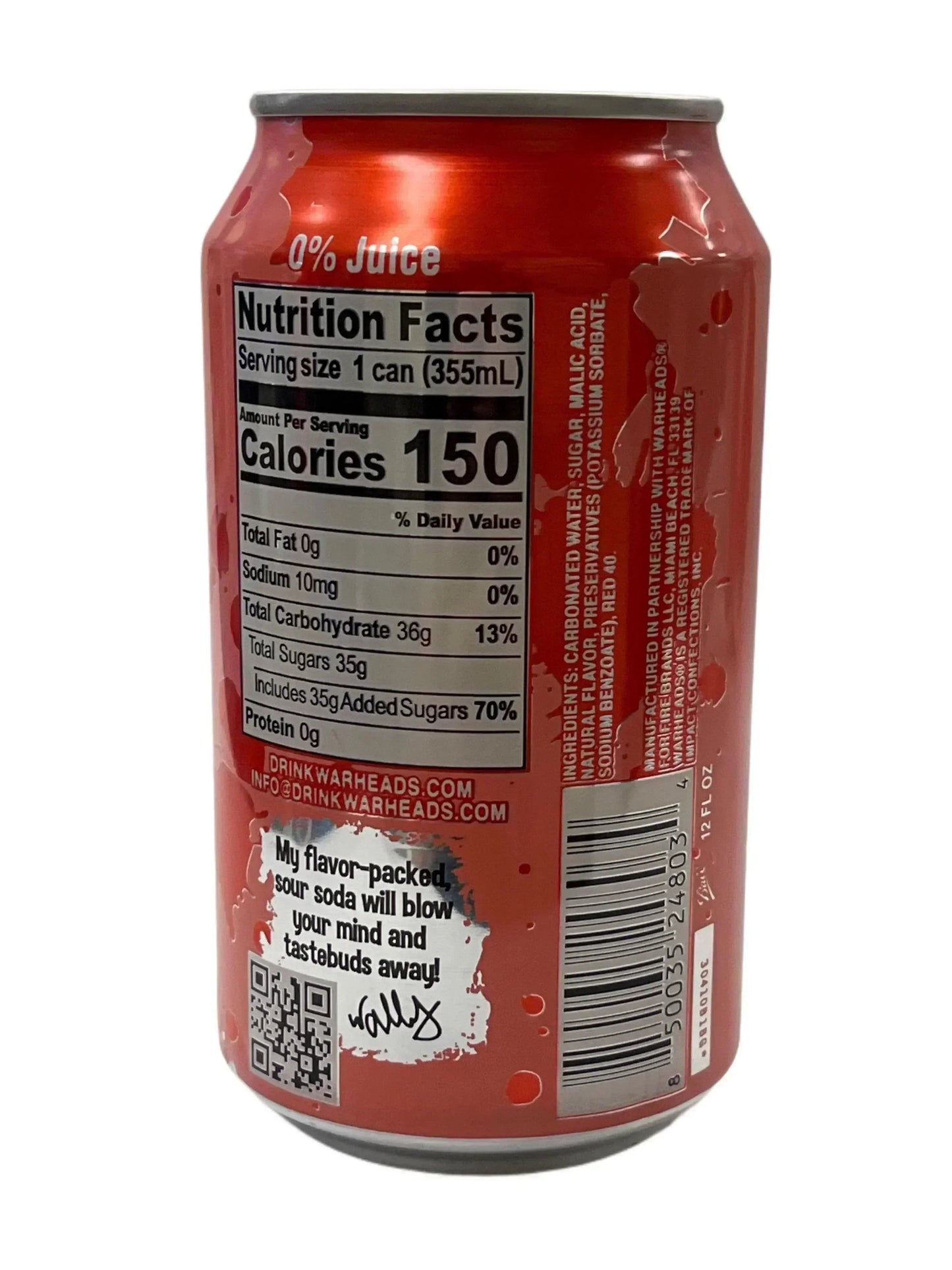 Warheads Sour Black Cherry Soda - 355mL