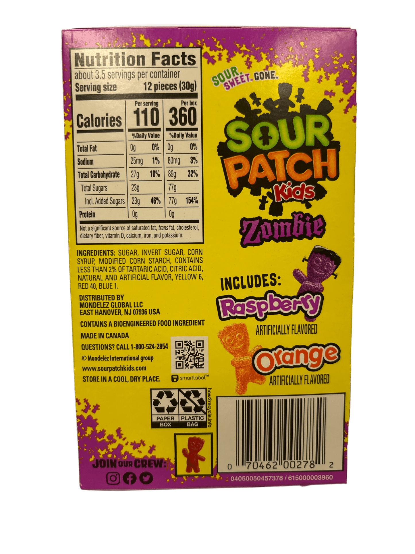 Sour Patch Kids Zombie 3.5OZ - U.S Edition