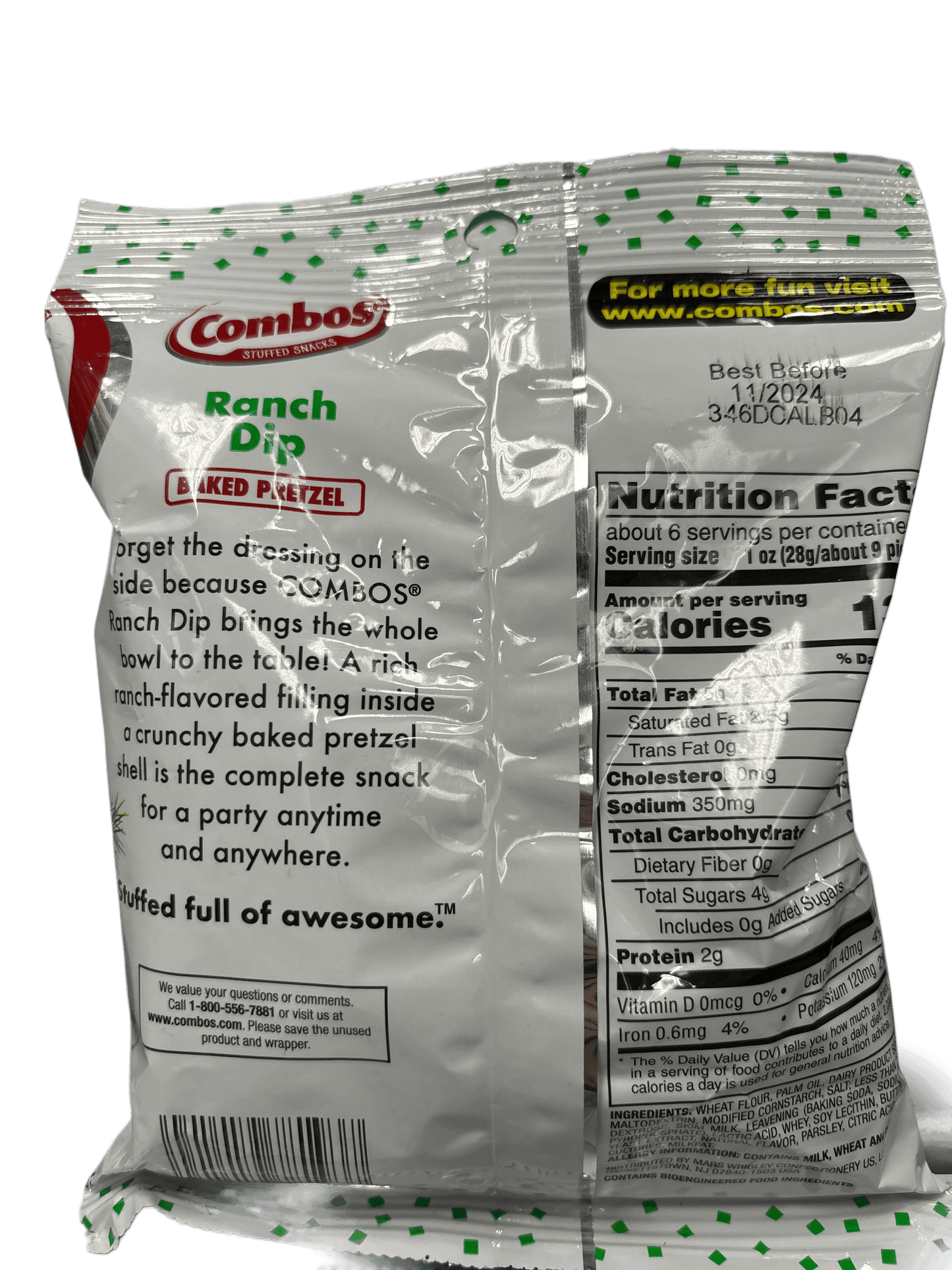 Combos Ranch Dip Baked Pretzel 6.3OZ - U.S Edition