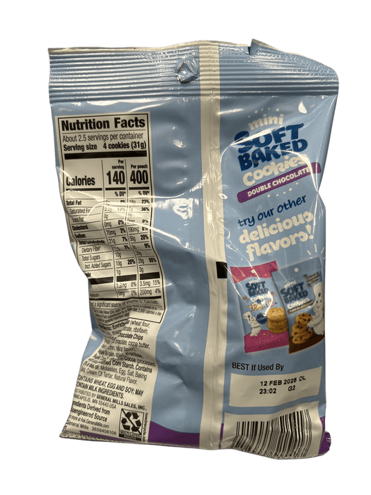 Pillsbury Mini Soft Baked Cookies Double Chocolate 3OZ