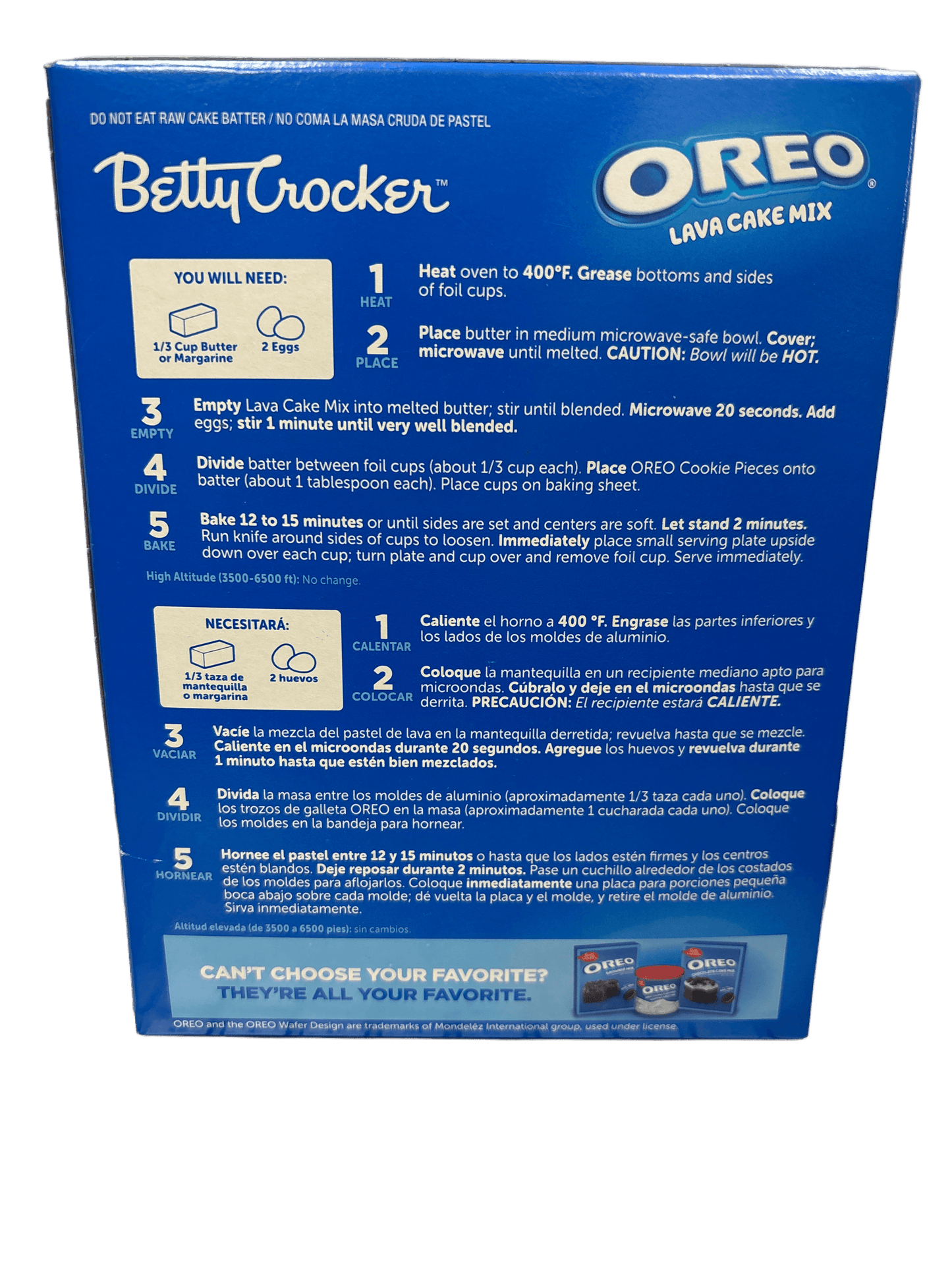 Betty Crocker Oreo Lava Cake Mix 8.3OZ